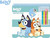 Bluey ensemble de coloriage 20x21,5x2cm avec pochoirs, autocollants et 4 feutres