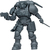 McFarlane figura Warhammer 40,000 Hadnagy Phobos páncélban szürke