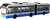 CITY SERVICE CAR - 1:16 Kĺbový autobus - modrý na zotrvačník so zvukmi