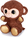 Singe en peluche 37cm assis