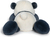 NICI peluche Panda Love con cuore 20cm, sdraiata