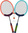Sada badminton 2 rakety,  60cm 2 ks košíček