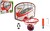Basketbalový kôš drevo/kov/sieťka/lopta s pumpičkou