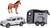 Kids Globe Traffic Volvo EX90 kov s prívesom pre kone 28cm spätný chod