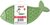Podložka lízacia Epic Pet Lick&amp;Snack ryba pastelová zelená 28x11,5cm