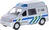 Kids Globe Traffic polícia 14cm kov spätný chod na batérie český design svetlo a zvuk