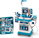 Carrello medico con effetti 44x25x66 cm