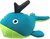 Hračka Dog Fantasy Water Float veľryba pískacia a plávajúca tyrkysová 28cm