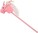 Einhorn auf einem 80 cm langen Plüschstab mit Batterien und Sound in Rosa