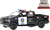 Auto Dodge RAM 1500 Polizeiauto 13cm 1:46 Metallrückseite