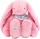Doudou Plyšový králik XXL so šatkou ružový 50 cm