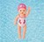 Zapf Baby born Plávajúce dievčatko