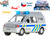 Kids Globe Traffic polícia 14cm kov spätný chod na batérie český design svetlo a zvuk