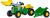 Rollytoys Šliapací traktor Rolly Kid John Deere s vlečkou a nakladačom - zelený