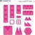 CONNETIX® Charity Pack Pink magnetická stavebnica 20 ks