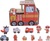 2Kids Toys Stație de pompieri din lemn 2 în 1