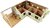 Kids Globe Horses Holzpferdestall 68x77x27cm in Schachtel