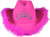 Cappello da cowboy rosa con corona da donna