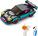 Stavebnica Auto tyrkysové RC na diaľkové ovládanie 17 cm