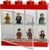 LEGO® колекционерска витрина за 8 минифигурки - червена