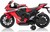 Elektrická Motorka HONDA CBR 1000RR, Licencované, 12V batéria, Plastové kolesá, červená