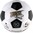 Futbalová lopta, šitá koža 23cm vel. 5 čierno-biely