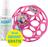 OBALL Hračka Oball RATTLE 10 cm 0m+ dark pink + 50 ml Aquaint