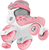 Globber Patins pour enfants GO QUAD Taille : 26-29 Rose Pastel