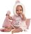 Llorens 63802 NEW BORN - muñeca bebé realista con sonidos y cuerpo de tela suave