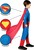 SUPERMAN dětský kostým velikost (122-128cm)