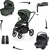 Kolica Move Cross 5X + autosjedalica Baby-Safe Core + baza Baby-Safe Core, Oak Green