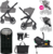 PETITE&amp;MARS Kombinált babakocsi ICON 2in1 Dove Grey XXL RWS + Core Pro i-Size Black Grey