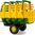 Rollytoys Vlečka na seno za traktor 1osá Hay Wagon - zelenožltá
