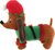Hračka Dog Fantasy Winter tale Jazvečík plyš pískací zelený 27cm