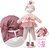 Llorens M740-14 oblečenie pre bábiku bábätko NEW BORN veľkosti 40-42 cm s nosítkom do ruky