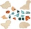 Janod Drevené vkladacie puzzle Dinosaury 4v1 Dino