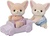 Sylvanian Families Dvojčatá líšky Fenek s autíčkom