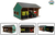 Kids Globe Farming Holzgarage 55,5x75,5x43cm 1:16 für 3 Traktoren in Schachtel