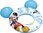 Bestway Nafukovací kruh - Disney Junior: Mickey a priatelia, 74 x 76 cm