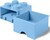 LEGO® úložný box 4 - so zásuvkou bledomodrá 250 x 250 x 180 mm