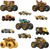 Mattel Hot Wheels Monster Trucks Bigfoot 50. výročie Set angličákov &amp; truckov