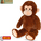 Plush Friends opica plyšová 80cm tmavo hnedá