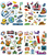 Janod Stickers Samolepky Dobrodružstvo 70 ks od 3 rokov
