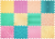 Ortek Masážna podložka Puzzle Mix Pastel 12 prvkov