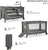 KINDERKRAFT Postieľka cestovná Joy 2 s doplňky Dark grey