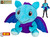 Plush Friends drak modrý plyšový 60cm sediaci 0m+