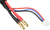 Nabíjací kábel s 2S XH -> 4mm/2mm 30cm