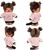 Monchhichi Mončiči dievča v ružovom huňatom svetri 20cm