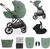 KINDERKRAFT Kočík kombinovaný 3v1 Prime 3 Dark Green