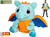Plush Friends drak svetlo modrý plyšový 60cm sediaci 0m+